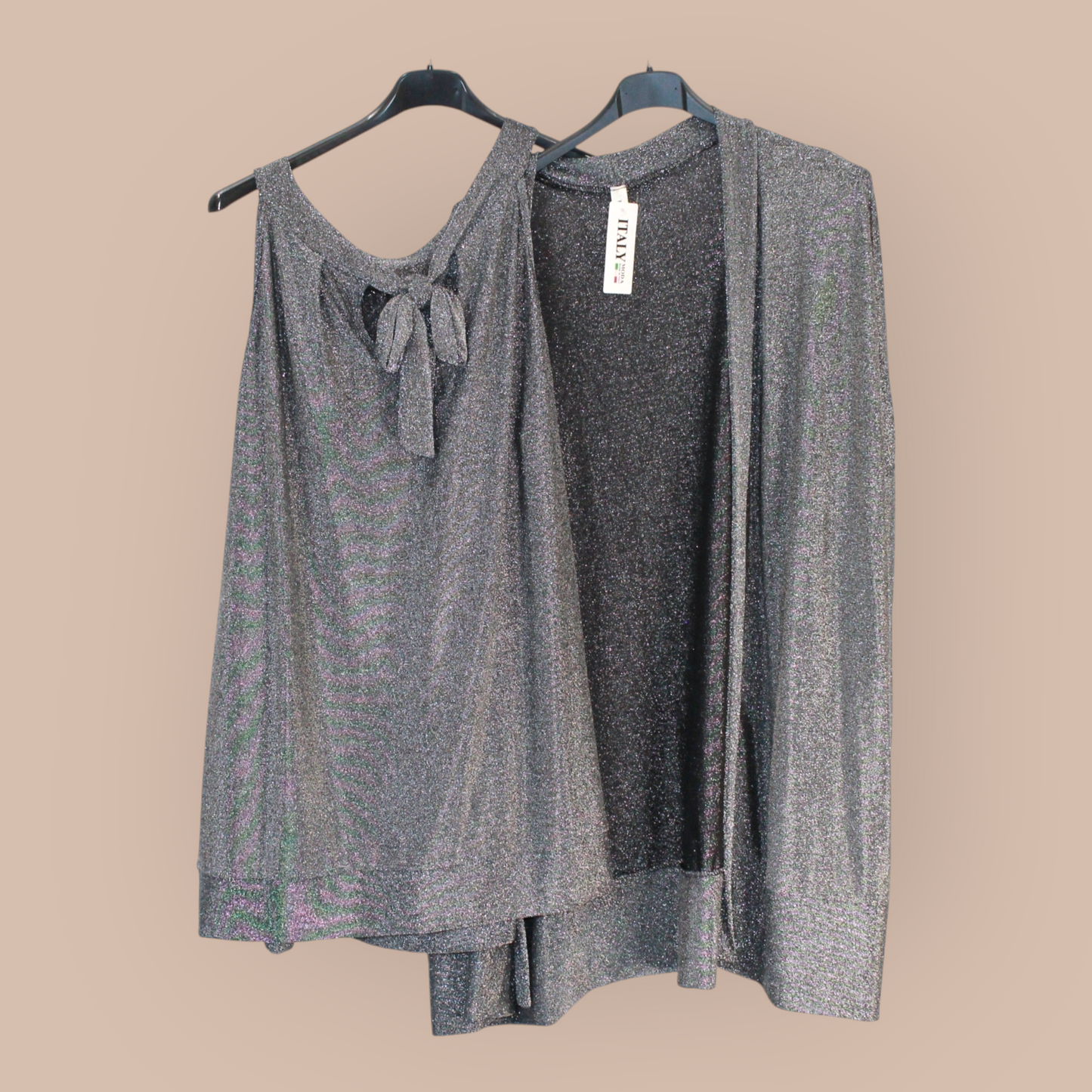 Glitter Top met Vest (2 delig)