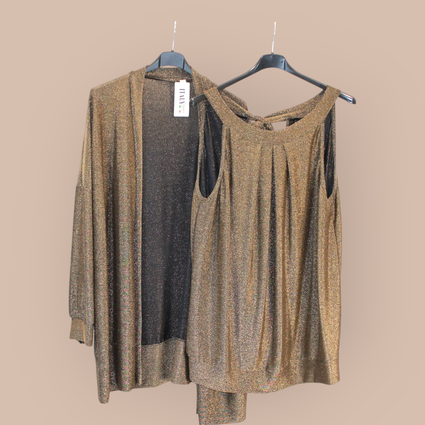 Glitter Top met Vest (2 delig)