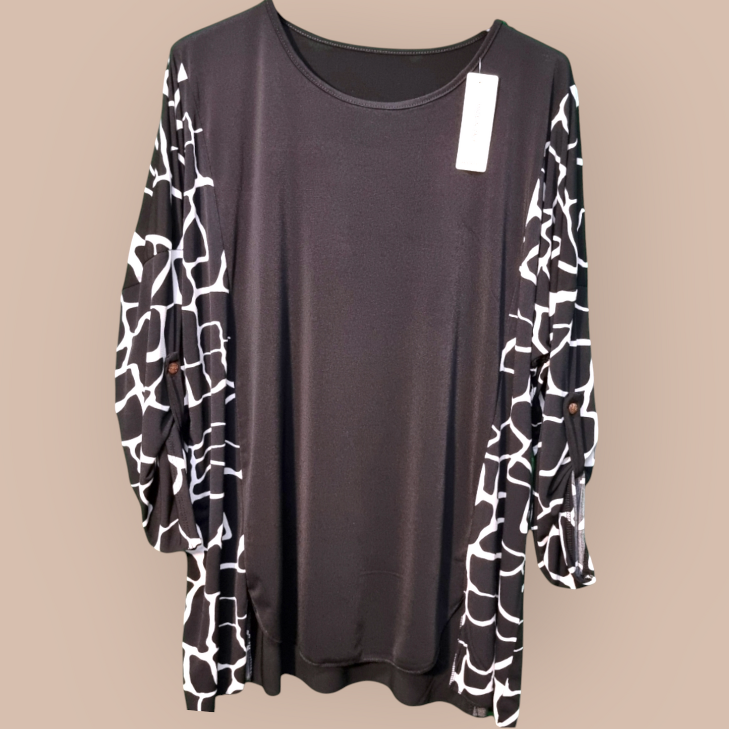 Travelshirt met print mouw