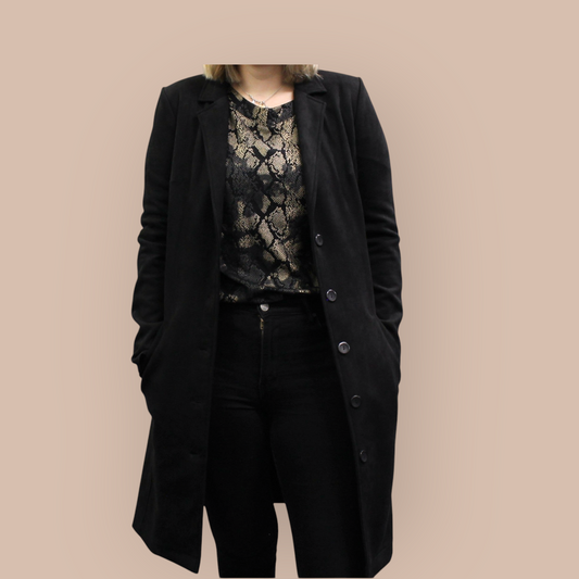 Jacket Long Suede Black CdlC